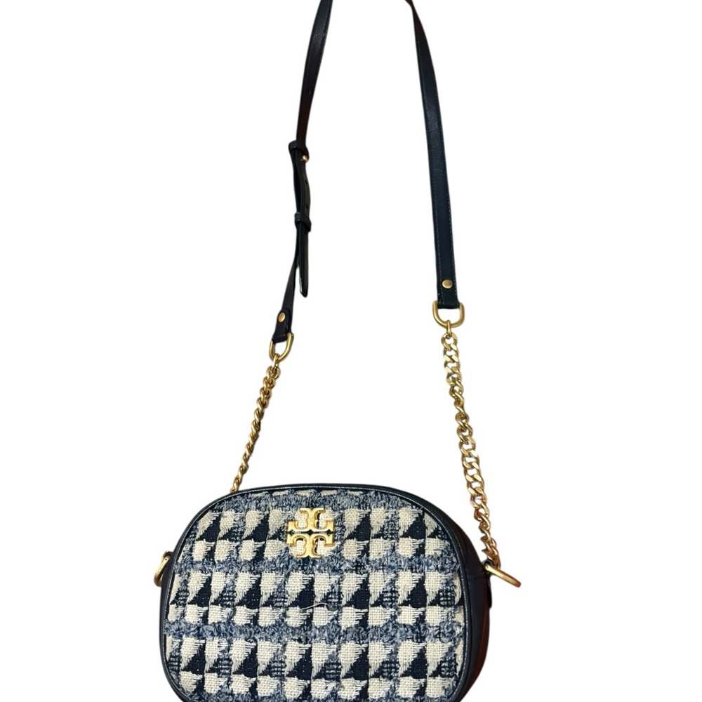 Tory Burch Kira Tweed Small Crossbody Camera Bag Tory Navy